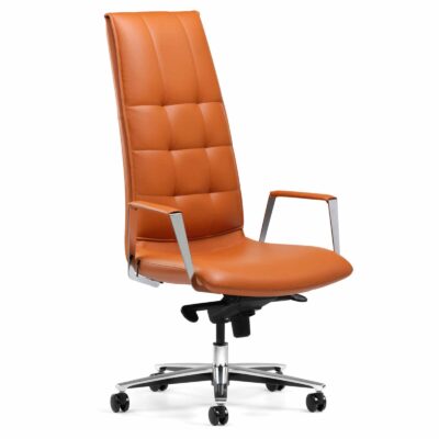 foldit turuncu yonetici koltugu krom kollu yan