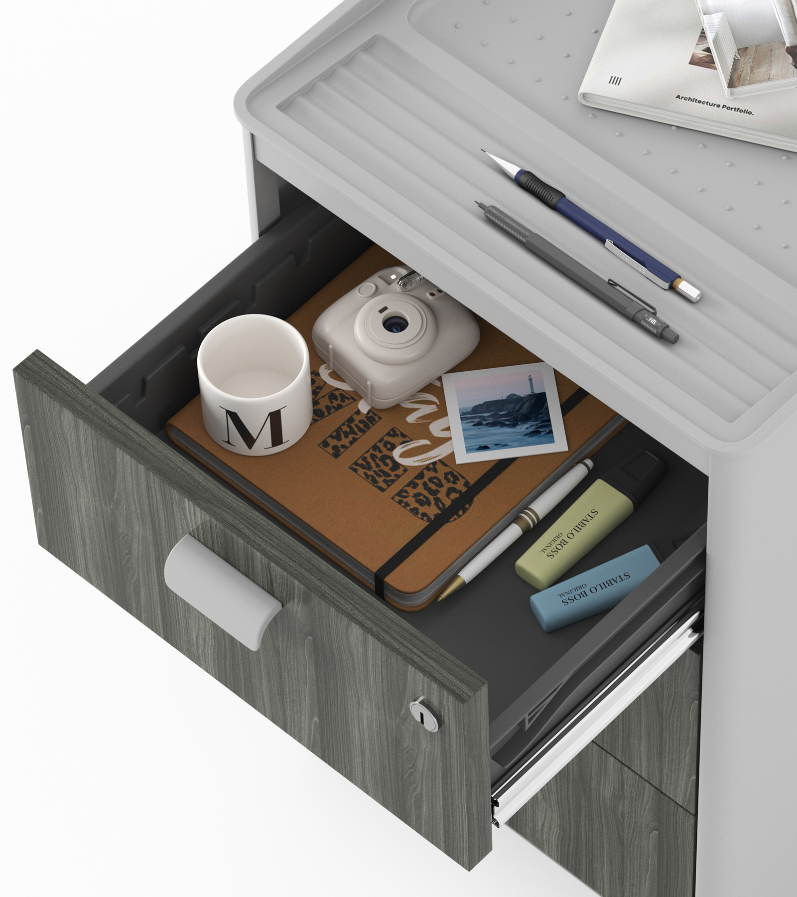 pal keson uclu kulmese gri detay